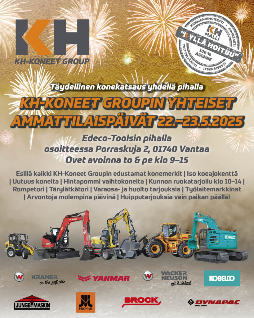 Tervetuloa KH-Koneet Groupin yhteisille Ammattilaispäiville!